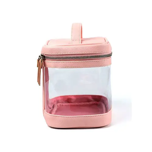 Pink Travel Hanging Makeup Bag Zipper Lipstick Large Toiletry Bag Womens